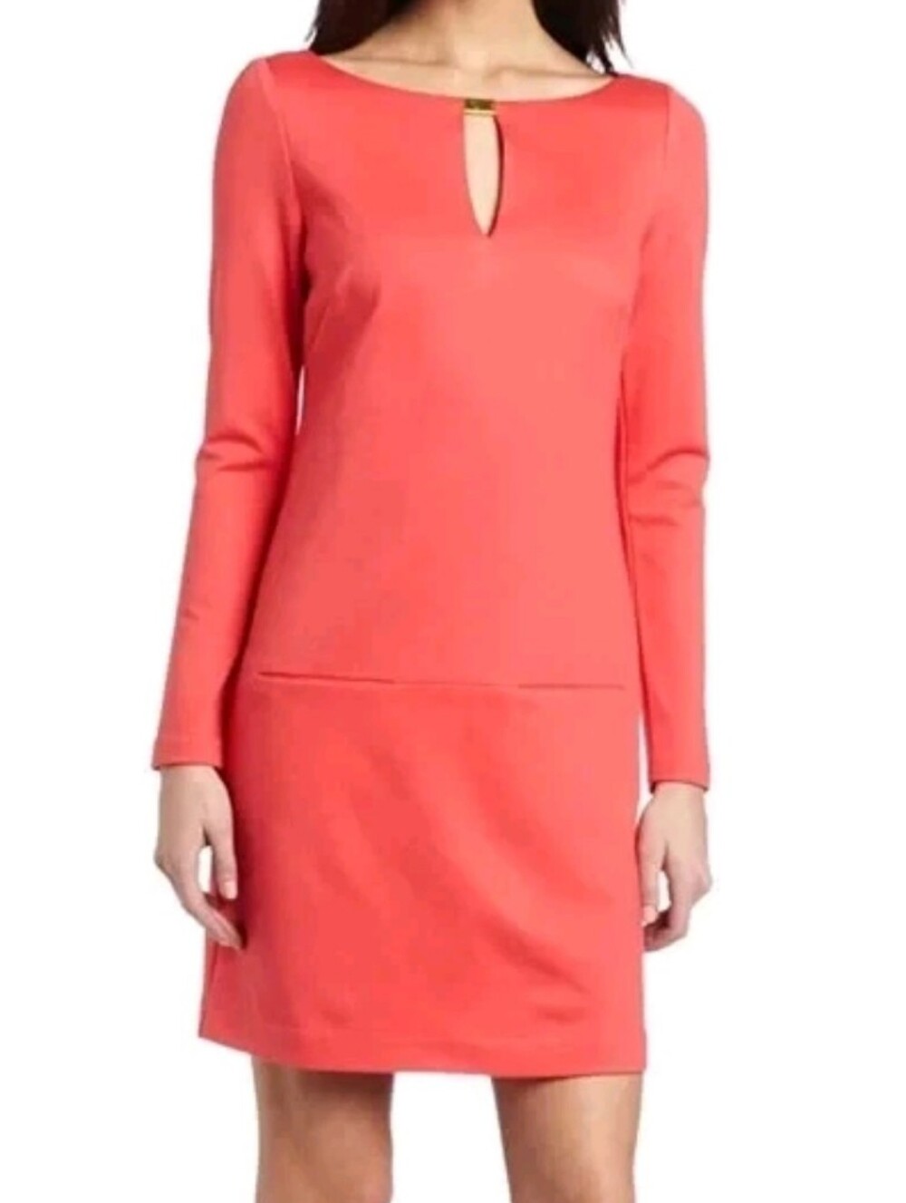Trina Turk Leatrice Long Sleeve Shift Dress – Rare 2011‎ Design Studio Sample